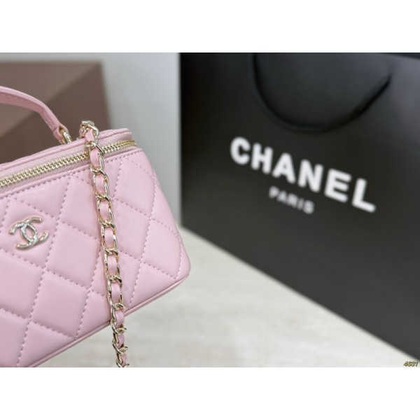 Chanel シャネルブランドキルティング バニティバッグ ショルダーバッグ レディース チェーンバッグ オシャレ 斜め掛け 軽い 2way かわいい 韓国 16*10CM