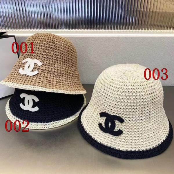 Chanel シャネルハイブランドバケットハット 春夏 ダウンブリム 軽い 蒸れない 通気性が良い シワがつきにくい トレンド 紫外線対策 おしゃれ ブラック ブラウン ベージュ 大きめ サイズ調整可能性