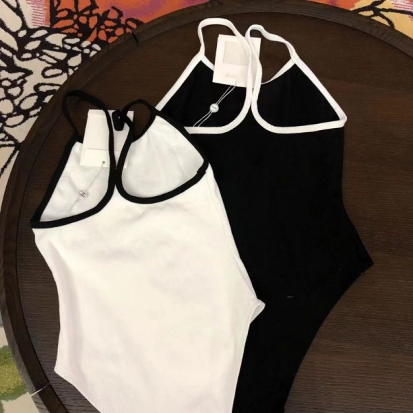 ブランドChanel シャネル 水着 レディース ワンピース おしゃれ 体型カバー 黒 白 可愛い 夏 無地 オールインワン S-XL 肩出し 大きいサイズ ビーチウェア スイムウェア ワンピース 水着 温泉 海 プール 水泳 ビーチ用 女の子 着痩せ 保守デザイン