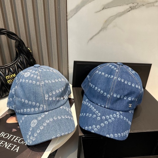 Chanel シャネルブランド野球帽 キャップ 帽子 デニム ロゴ デニムキャップ フリーサイズ アウトドア カジュアル 紫外線 シンプル