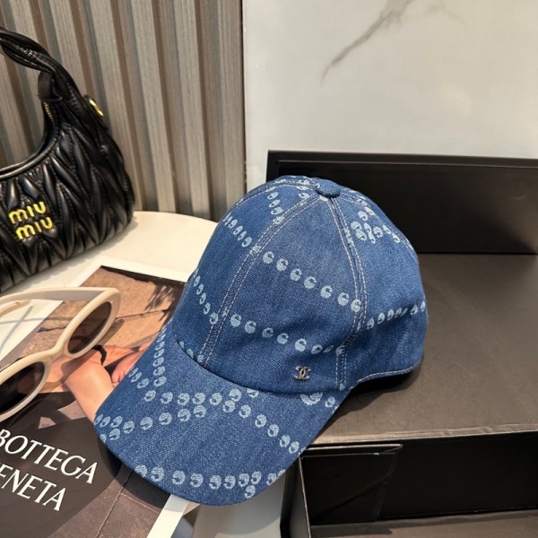 Chanel シャネルブランド野球帽 キャップ 帽子 デニム ロゴ デニムキャップ フリーサイズ アウトドア カジュアル 紫外線 シンプル