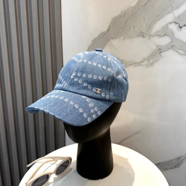 Chanel シャネルブランド野球帽 キャップ 帽子 デニム ロゴ デニムキャップ フリーサイズ アウトドア カジュアル 紫外線 シンプル