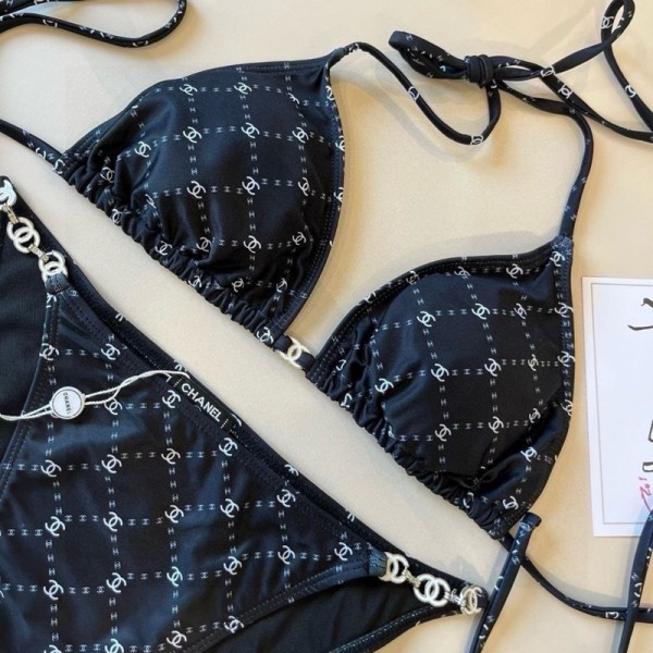 Chanel シャネルハイブランド水着 ビキニ レディース 2点セット スイミング服 セクシー 三角 ビキニセット ハイレグ S-XL パッド入り キュート 盛れる セパレーツ 海水浴 水泳 温泉 砂浜 女性用水着 フリーサイズ