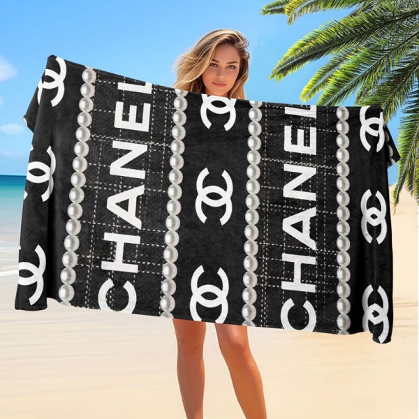 Chanel シャネルブランドスポーツタオル メンズ ハイブランド多用途タオルブランドヘアドライタオル ハンドタオル 耐洗濯ハイブランド タオル ギフト