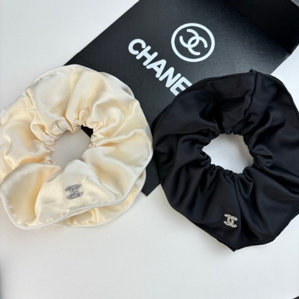 Chanel シャネルハイブランドボリュームシュシュ 2層フリル ヘアゴム 17cm ヘアアクセサリー 髪留め まとめ髪 ポニーテール お団子 ヨガ オフィス デイリー 華やか