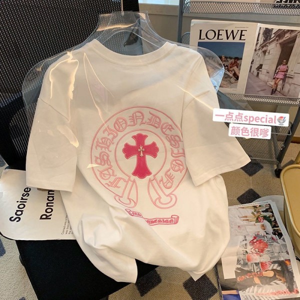クロムハーツ Chrome Heartsブランドtシャツカットソー コピー韓国 パチモン メンズ Tシャツカットソーペアカップル tシャツ ユニセック ブランド大人服 S - 3XL