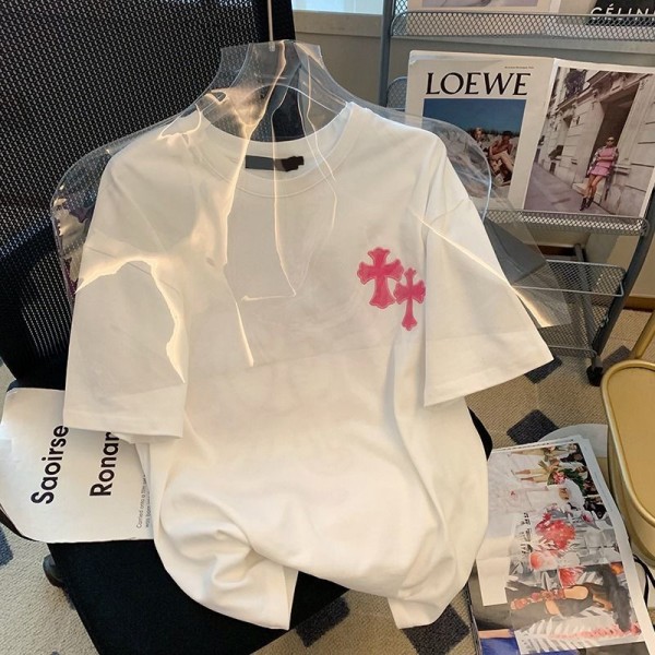 クロムハーツ Chrome Heartsブランドtシャツカットソー コピー韓国 パチモン メンズ Tシャツカットソーペアカップル tシャツ ユニセック ブランド大人服 S - 3XL