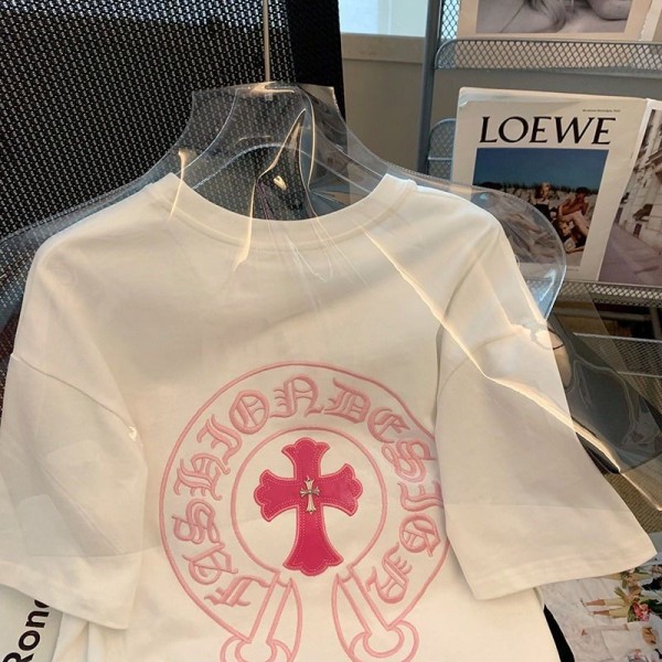 クロムハーツ Chrome Heartsブランドtシャツカットソー コピー韓国 パチモン メンズ Tシャツカットソーペアカップル tシャツ ユニセック ブランド大人服 S - 3XL