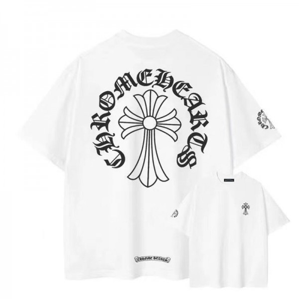 クロムハーツ Chrome Hearts 半袖tシャツハイブランド夏tシャツブランドかわいい韓国 パチモン tシャツ20代 30代40代tシャツ 激安パロディS¬5XL