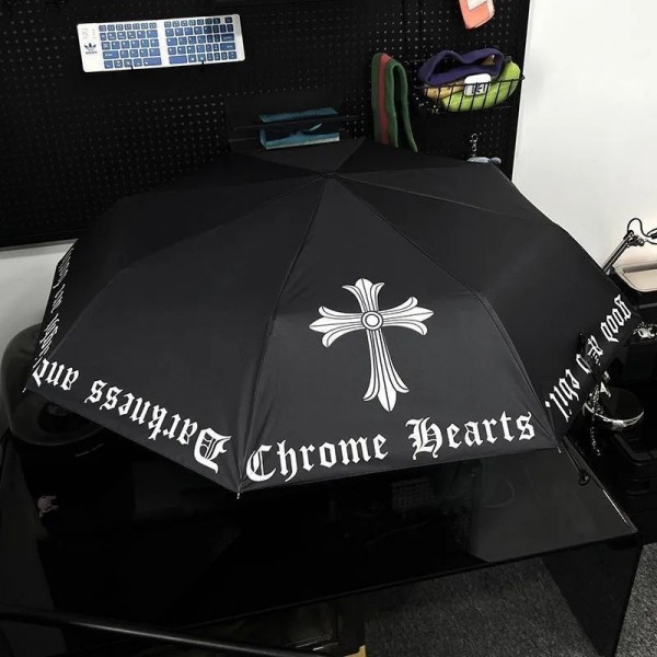 クロムハーツ日傘 uvカット率 100% 遮光 遮熱 超軽量 Chrome hearts 日傘兼用雨傘 レディース メンズ ワンタッチ自動開閉 折りたたみ傘 紫外線遮断 熱中症対策 日焼け防止 折り畳み傘 超撥水 晴雨兼用 コンパクト