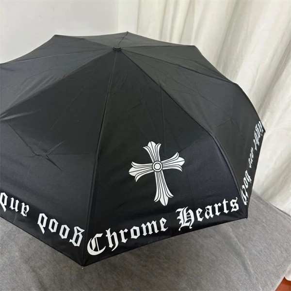 クロムハーツ日傘 uvカット率 100% 遮光 遮熱 超軽量 Chrome hearts 日傘兼用雨傘 レディース メンズ ワンタッチ自動開閉 折りたたみ傘 紫外線遮断 熱中症対策 日焼け防止 折り畳み傘 超撥水 晴雨兼用 コンパクト