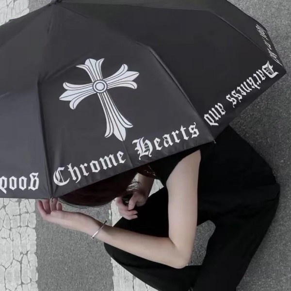 クロムハーツ日傘 uvカット率 100% 遮光 遮熱 超軽量 Chrome hearts 日傘兼用雨傘 レディース メンズ ワンタッチ自動開閉 折りたたみ傘 紫外線遮断 熱中症対策 日焼け防止 折り畳み傘 超撥水 晴雨兼用 コンパクト