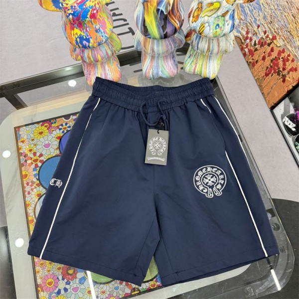 クロムハーツ メンズ ハーフパンツ 冷感 Chrome Hearts ブランド ショートパンツ S-  5XL 速乾 通気性 5分丈 ゆったり ジップポケット 調整紐付き 短パン スポーツ ジム トレーニング ランニング 夏用 カジュアル おしゃれ アウトドアウェア