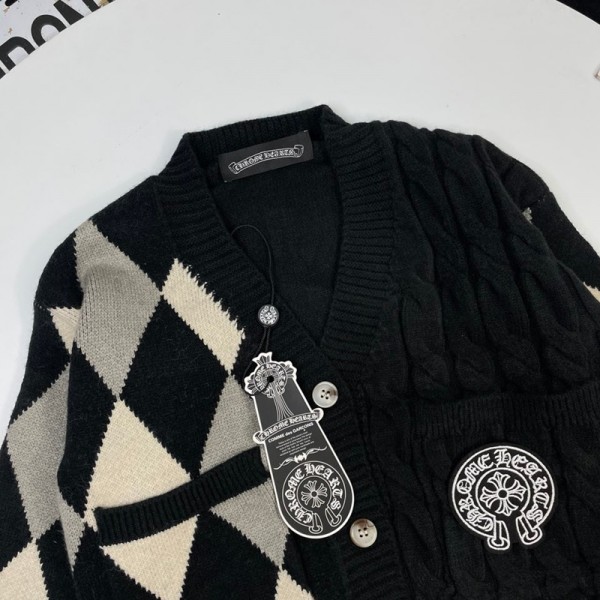 クロムハーツ Chrome Heartsブランド子供服 ニット カーディガン Vネック 長袖 セーター 90-150cm 子供 綿 キッズ ニットルコート 流行り 学生 通園通学 セミフォーマル ボーイズ 男の子 女の子 子ども 防寒 春秋冬