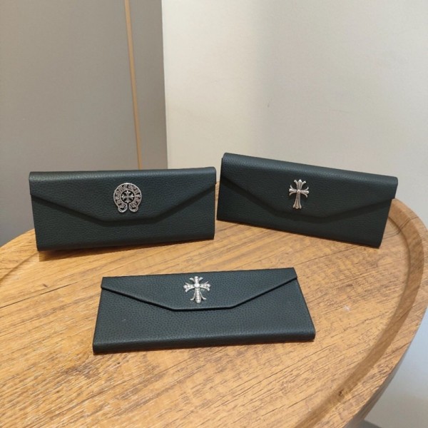 ブランドChrome Hearts メガネケース PU革 クロムハーツレザーボックス マグネットボタン 眼鏡入れ グラスボックス 軽量 化粧箱付き サングラス 流行り シンプル