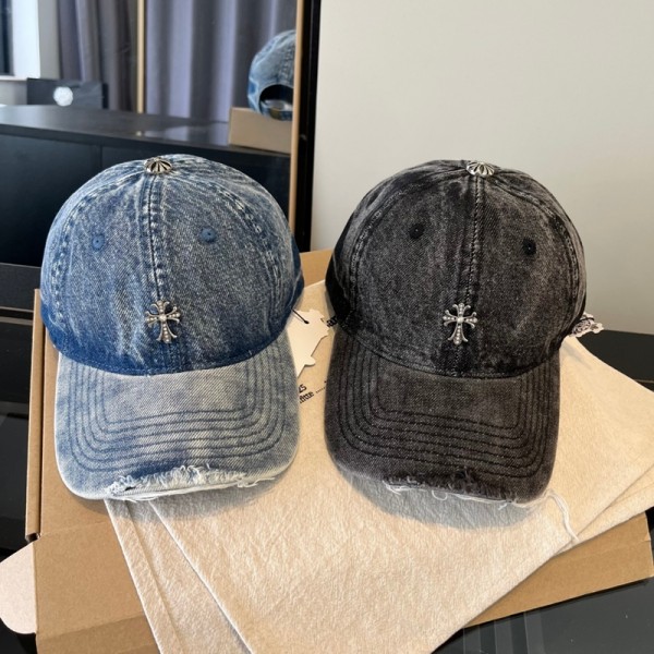 クロムハーツ Chrome Heartsハイブランドデニムキャップ メンズ レディース 帽子 CAP 復古 調節可能 春 夏 秋 冬 軽量 カジュアル ウォッシュ加工 UVカット 日除け 紫外線対策 おしゃれ 綿100％ 男女兼用