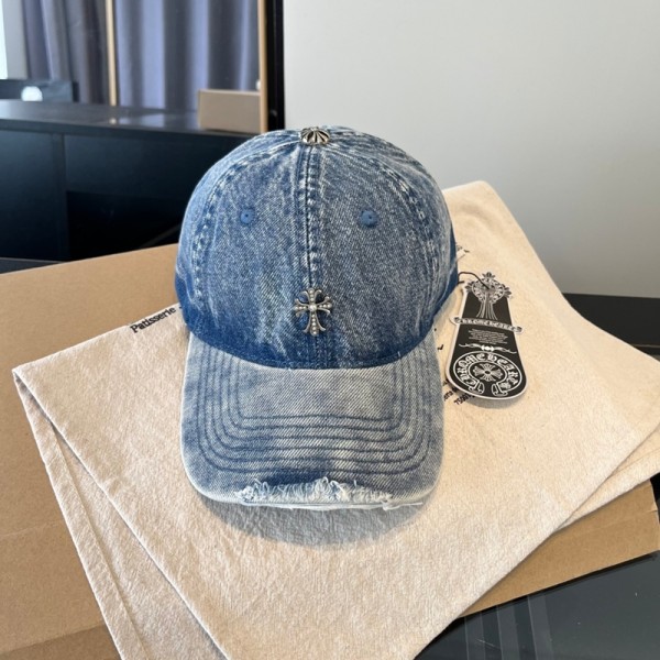クロムハーツ Chrome Heartsハイブランドデニムキャップ メンズ レディース 帽子 CAP 復古 調節可能 春 夏 秋 冬 軽量 カジュアル ウォッシュ加工 UVカット 日除け 紫外線対策 おしゃれ 綿100％ 男女兼用