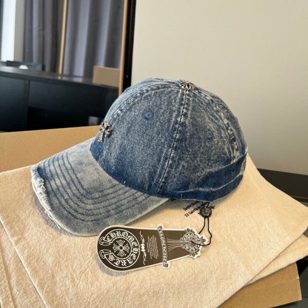クロムハーツ Chrome Heartsハイブランドデニムキャップ メンズ レディース 帽子 CAP 復古 調節可能 春 夏 秋 冬 軽量 カジュアル ウォッシュ加工 UVカット 日除け 紫外線対策 おしゃれ 綿100％ 男女兼用
