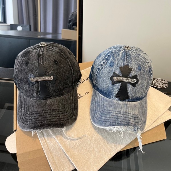 クロムハーツ Chrome Heartsハイブランドキャップ デニム ダメージ 帽子 メンズ レディース 水洗いデニム 野球帽 おしゃれ スポーツ カジュアル 調節可能 ベースボールキャップ 男女兼用 春 夏 秋 アウトドア