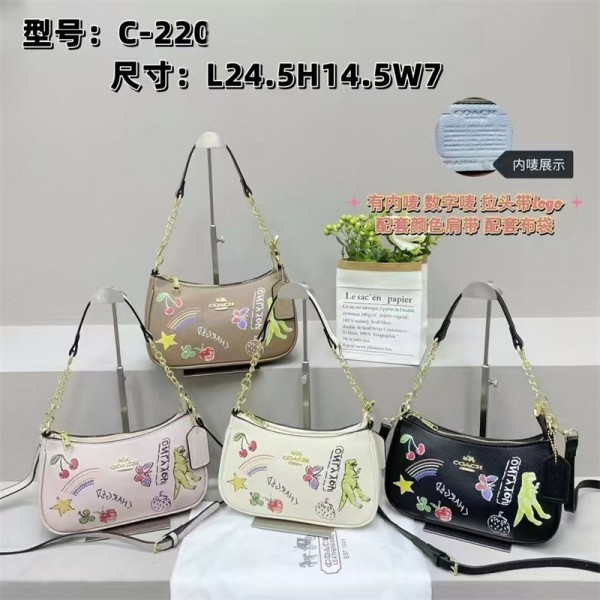 Coach コーチブランドショルダーバッグ 大容量 レディース バッグ 2WAY レザー ハンドバッグ 鞄 レディース 肩掛け 斜め掛けバッグ 2本ストラップ 付き おしゃれ シンプル 軽量 通勤 通学 ギフト