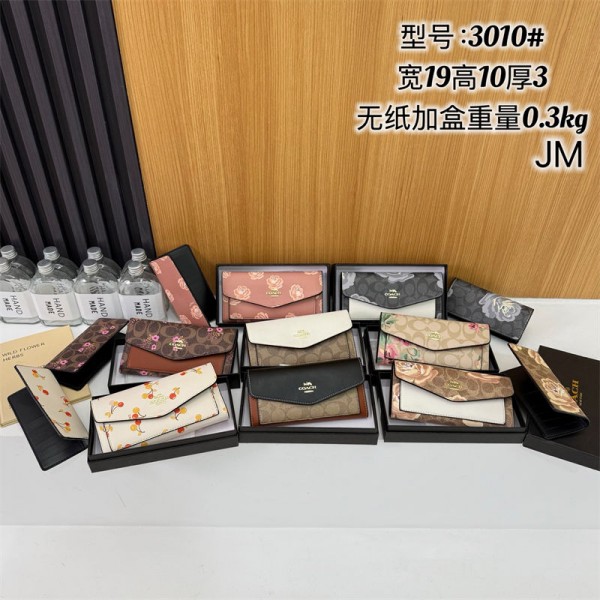 Coach コーチブランド財布 長財布レディース PU革 薄い 大容量 人気 ウォレット 小銭入れ カードケース レシート スキミング防止 レディース長財布 誕生日 プレゼント おしゃれ