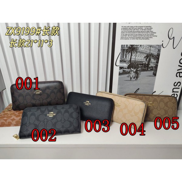 Coach コーチブランドファスナー長財布 レディース PU革ウォレット コンパクト 気質 軽い カード多枚収納 小銭ポケット付き シンプル ボックス型 上品 大人 女性用 ギフト プレゼント 対応 