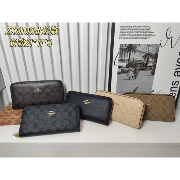 Coach コーチブランドファスナー長財布 レディース PU革ウォレット コンパクト 気質 軽い カード多枚収納 小銭ポケット付き シンプル ボックス型 上品 大人 女性用 ギフト プレゼント 対応 