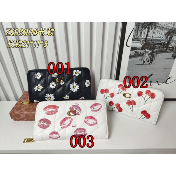 Coach コーチブランド長財布 レディース 財布 大容量 ファスナー ロングウォレット 人気 简约デザイン PUレザー 小銭入れ お札入れ スマホ入れ 長サイフ