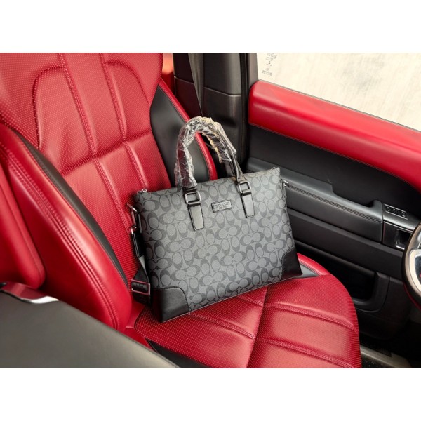 Coach コーチハイブランドトートバッグ メンズ ビジネスバッグ 大容量 PUレザー ビジネストートバッグ ショルダーバッグ 多機能 自立 カバン メンズ レザー 軽量 防水 小銭入れ付き 通勤 通学 出張 旅行