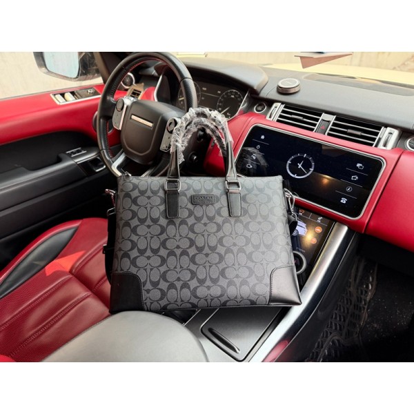 Coach コーチハイブランドトートバッグ メンズ ビジネスバッグ 大容量 PUレザー ビジネストートバッグ ショルダーバッグ 多機能 自立 カバン メンズ レザー 軽量 防水 小銭入れ付き 通勤 通学 出張 旅行