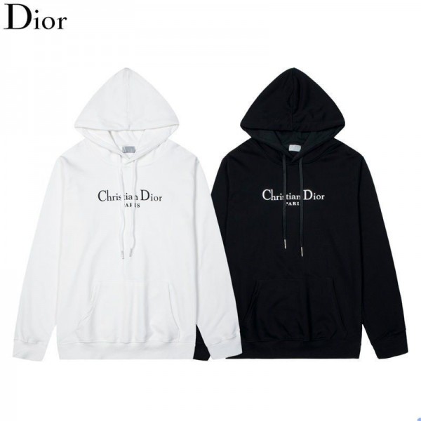 ディオールブランドパーカーDIOR ホワイト ブラック 高品質 プルオーバー ト 裏起毛 裏起毛なし フード付き 長袖 トレーナー ゆったり カジュアル スウェット