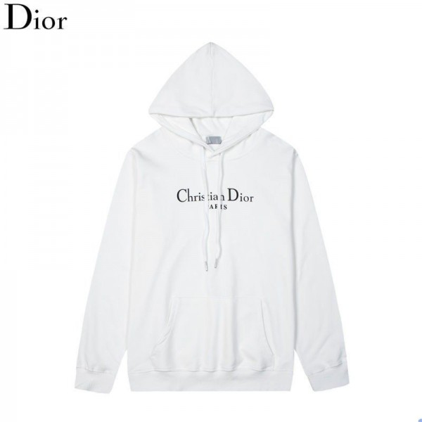 ディオールブランドパーカーDIOR ホワイト ブラック 高品質 プルオーバー ト 裏起毛 裏起毛なし フード付き 長袖 トレーナー ゆったり カジュアル スウェット