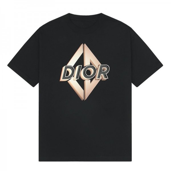 春夏ディオール Tシャツ ハイブランドDior レディースメンズ tシャツ ホワイト ブラック2色 半袖 tシャツ 大きなサイズ シンプル 新品2023