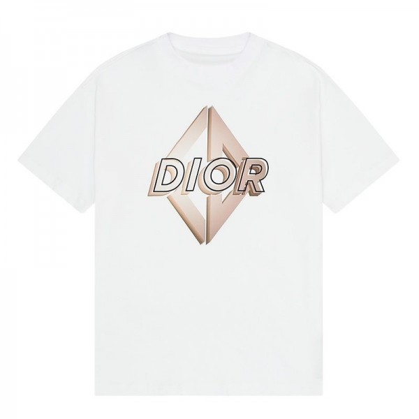 春夏ディオール Tシャツ ハイブランドDior レディースメンズ tシャツ ホワイト ブラック2色 半袖 tシャツ 大きなサイズ シンプル 新品2023