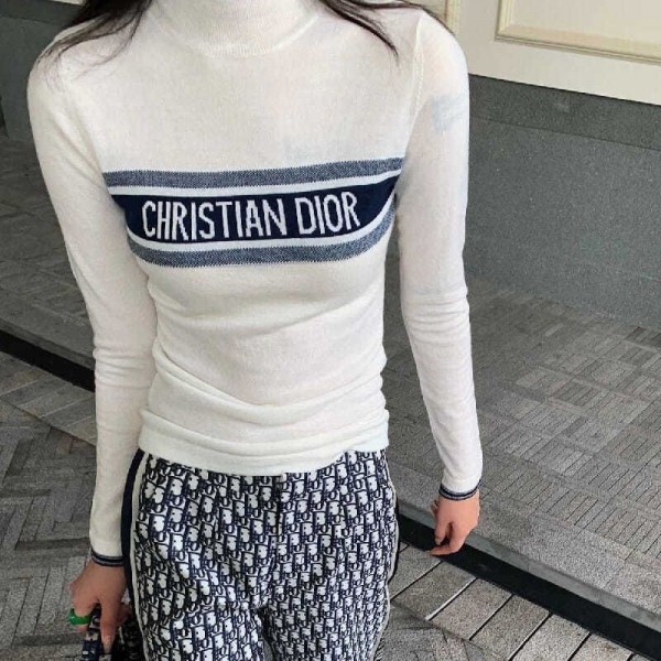 Dior ディオール夏tシャツ 長袖 ニット製 ブランドかわいいブランドtシャツ上着カジュアルハイブランド半袖tシャツ男女兼用大人の上質Tシャツ