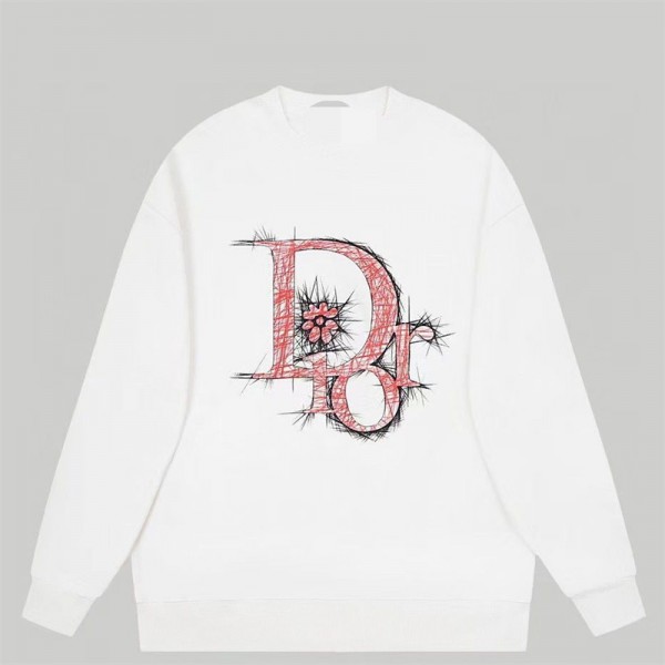 Dior ディオールレディースメンズプルオーバーブランドハイブランド秋冬服パーカーブランドスウェット上着ゆったり トレーナースウェットパーカー