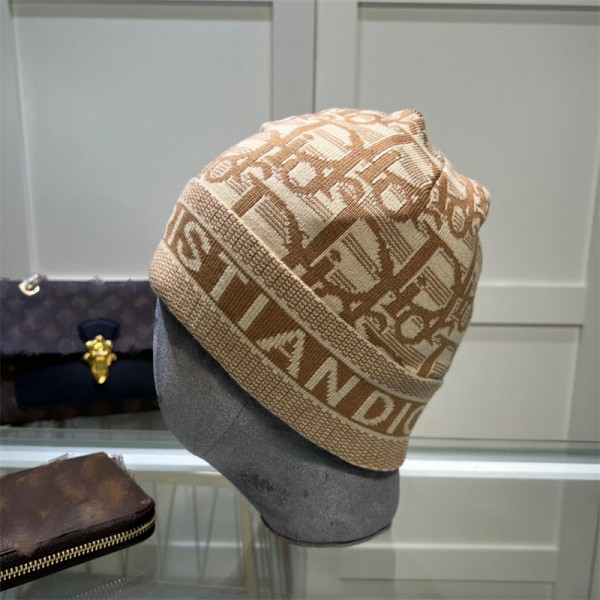 Dior ディオールブランド野球帽レディースブランドニット帽子冬ブランドバケットハット女性ブランド帽子ハット小顔効果