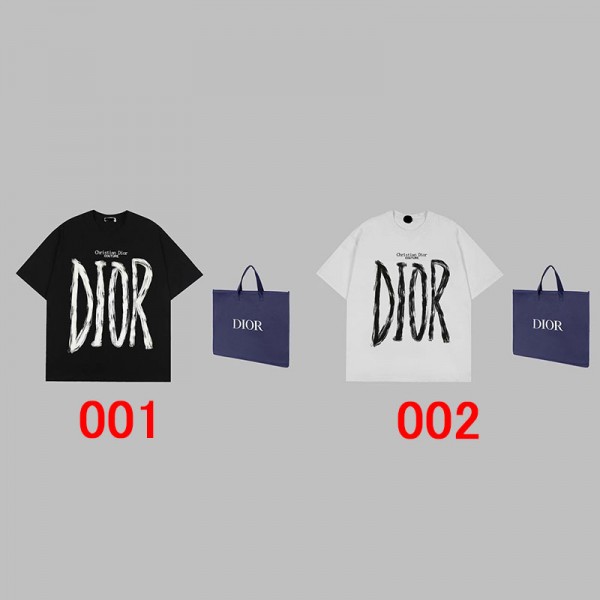 Dior ディオールブランドtシャツ上着カジュアル韓国 パチモン tシャツ20代 30代40代tシャツ 激安パロディ大人の上質Tシャツ