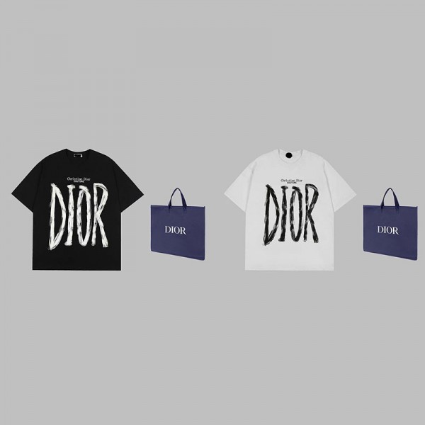Dior ディオールブランドtシャツ上着カジュアル韓国 パチモン tシャツ20代 30代40代tシャツ 激安パロディ大人の上質Tシャツ