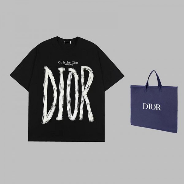 Dior ディオールブランドtシャツ上着カジュアル韓国 パチモン tシャツ20代 30代40代tシャツ 激安パロディ大人の上質Tシャツ