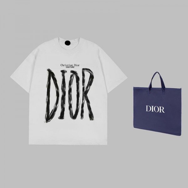 Dior ディオールブランドtシャツ上着カジュアル韓国 パチモン tシャツ20代 30代40代tシャツ 激安パロディ大人の上質Tシャツ
