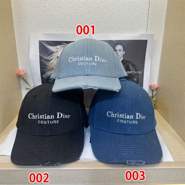 ブランド Dior キャップ メンズ デニムキャップ 刺繍 ディオール 野球帽子 大きめ ベースボールキャップ 日よけ アウトドア テニス ゴルフ ハイキング ヒップホップ 春 夏 秋冬 男女兼用