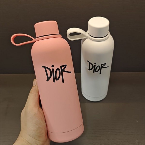 ハイブランドDior 水筒 大容量 ディオール ワンプッシュ 304ステンレスボトル 飲みやすい設計 ふたとパッキンが一体化で洗うのは3点のみ らくらくキャップ 真空断熱 マグ 保温保冷 