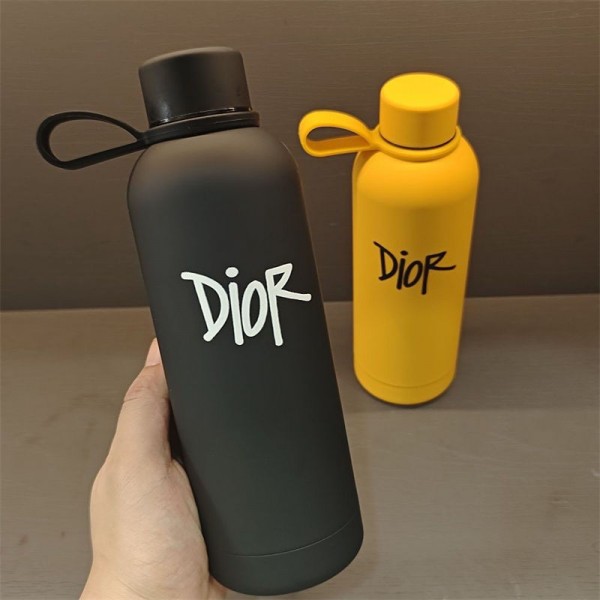ハイブランドDior 水筒 大容量 ディオール ワンプッシュ 304ステンレスボトル 飲みやすい設計 ふたとパッキンが一体化で洗うのは3点のみ らくらくキャップ 真空断熱 マグ 保温保冷 