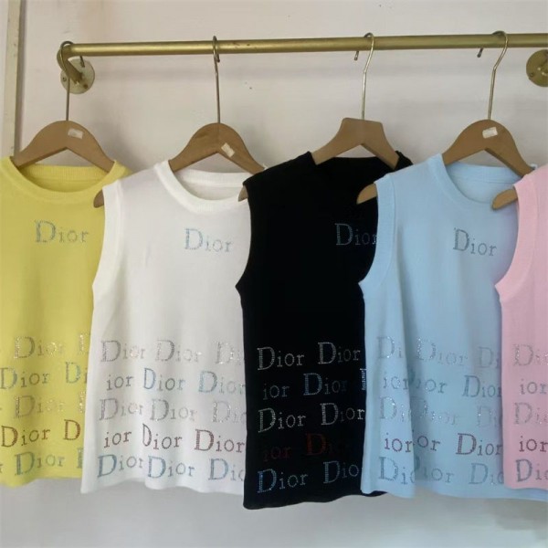 ルイヴィトンハイブランド上質 レディース ニットトップス セーター Dior ニットノースリーブ タートルネック インナー タイト シンプル ニット リブ カジュアル 着痩せ 伸縮性 肌に優しい 暖かい 可愛い 春 秋 夏 通勤 