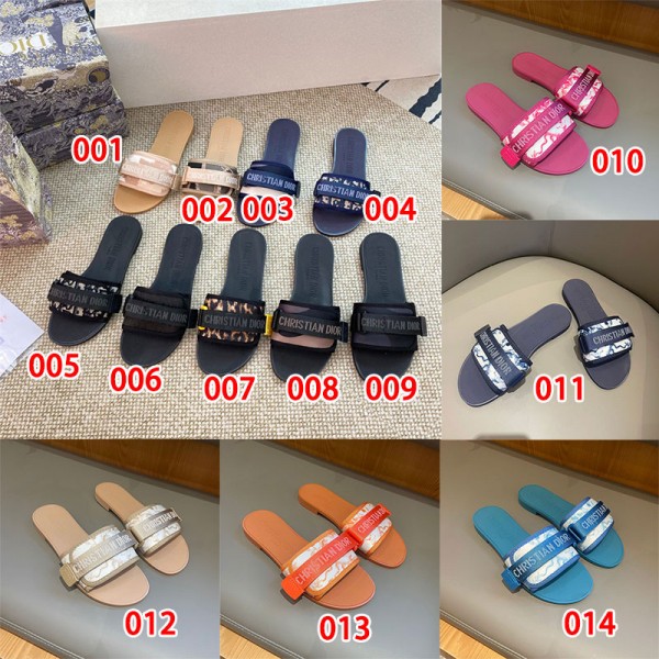 Dior ディオールブランド サンダル ミュール ビーチサンダル ローヒール レディース 靴 黒 痛くない 歩きやすい 滑り止め おしゃれ 流行り 225¬265cm
