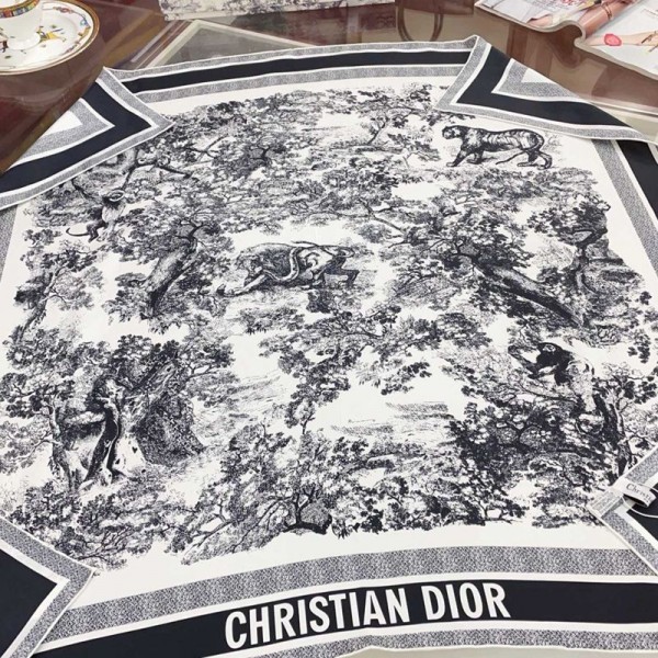 Dior ディオールハイブランドオフィススカーフ スカーフ 春秋ネッカチーフ バンダナ スカーフ バッグ ハンドル ポケット チーフ アンティーク調 優しい肌触り 男女兼用 髪飾り バッグ飾り