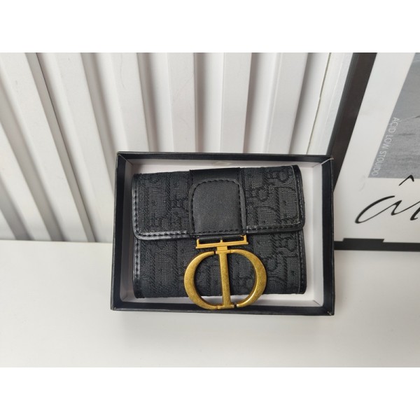 Dior ディオールブランド財布 レディース 人気 3つ折り財布 軽量 コンパクト 小さい 折りたたみ財布 小銭入れ カード入れ スキミング防止 かわいい シンプル おしゃれ プレゼント 女性 ウォレット