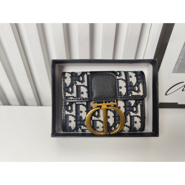 Dior ディオールブランド財布 レディース 人気 3つ折り財布 軽量 コンパクト 小さい 折りたたみ財布 小銭入れ カード入れ スキミング防止 かわいい シンプル おしゃれ プレゼント 女性 ウォレット