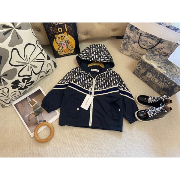 Dior ディオールブランドキッズマウンテンパーカー ジュニア 子供ウインドブレーカー 春秋ジャケット 子供コート 上着 子供服 おしゃれ ファッション 高品質 90¬160cm